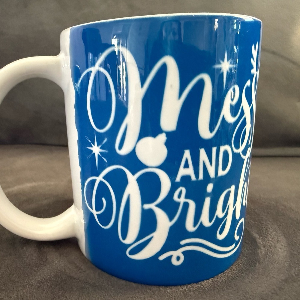 Blue and White Festive Mug